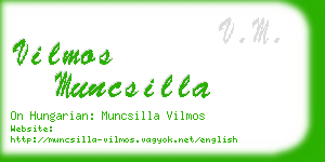 vilmos muncsilla business card